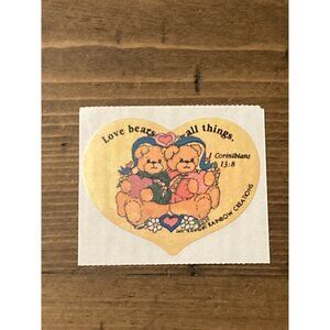 Vintage 1980’s Corinthians Heart Sticker Rainbow Creations Love Bears All Things